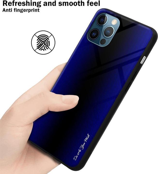 Actual product image Cadorabo TPU Striped Glass Cover (Apple iPhone 12 Pro Max)