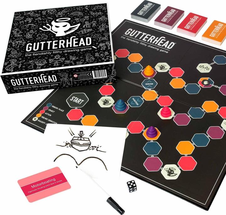 Image du produit JTI Gutterhead - The Fiendishly Filthy Drawing Game - Le jeu de société pour adultes de Hilarantly (Anglais)