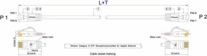 Image du produit Wirewin Câble de réseau (U/FTP, CAT6, 0.25 m)