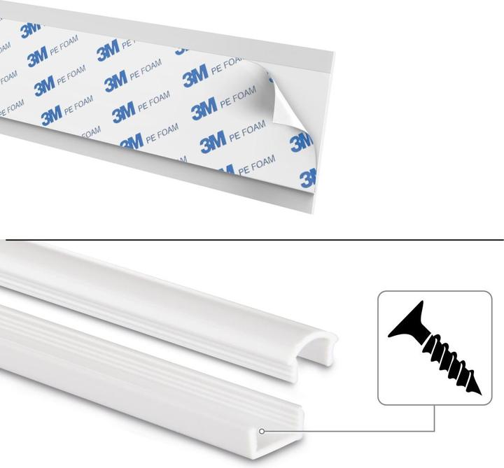 Actual product image Hama PVC cable duct, half round (Duct, 100 cm)