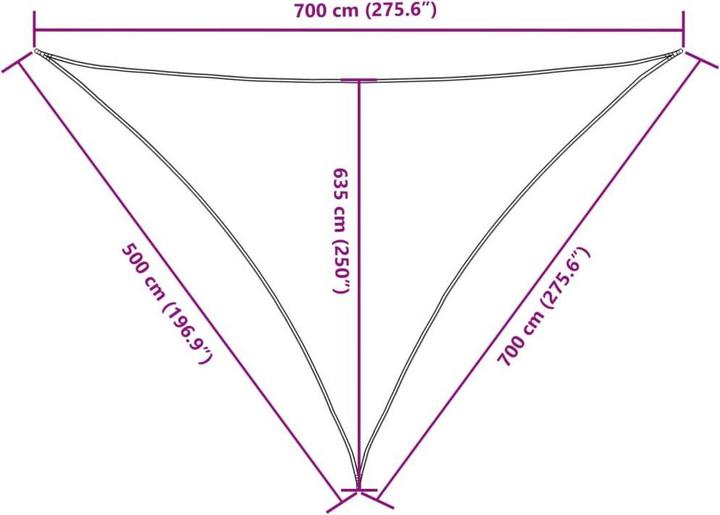 Immagine prodotto VidaXL Tenda da sole (5 x 7 x 7 m)