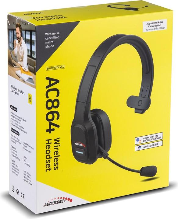 Actual product image Audiocore Bluetooth call center headset AC864 (ANC, 32 h, Wireless)