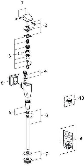 Produktbild Grohe Urinal-Spüler DN 15, Aufputz chrom