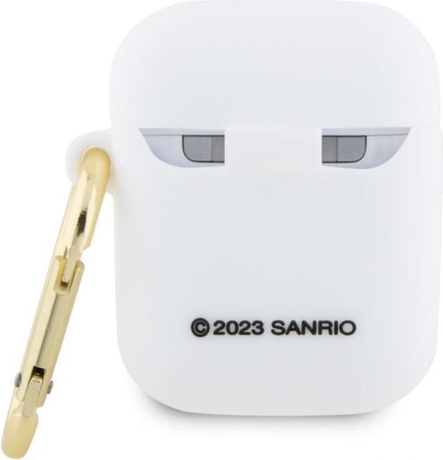 Immagine prodotto Hello Kitty HKA23DKHSH Airpods 1/2 cover biały/bianco Silicone 3D Kitty Head (Borsa per cuffie)