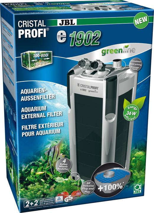 JBL Aquaristik und Terraristik Filtro esterno JBL CristalProfi e1902 greenline (800 l, Filtri esterni)