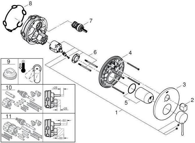 Actual product image Grohe Single-lever mixer ESSENCE FMS for Rapido SmartBox (35600) chrome