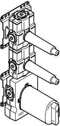 Image du produit Dornbracht Module de thermostat encastré Dornb 3/4 pouce, avec 2 vannes