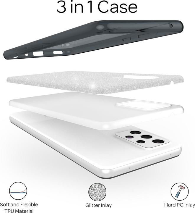 Immagine prodotto Nalia Custodia per cellulare Glitter (Samsung Galaxy A52)