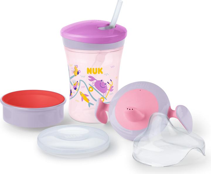 Produktbild NUK Trinklernset mit unterschiedlichen Trinkaufsätzen