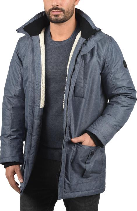 Actual product image Solid Octavus Men's Parka Outdoor Jacket Winter Coat With Teddy Fleece And Fur Hood With Hood (L)