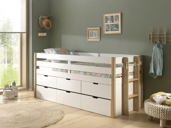 Immagine prodotto Vipack Letto a castello Margrit con cassetto e cassetti estraibili (90 x 200 cm)