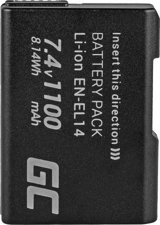 Actual product image GreenCell Batteri for EN-EL14 Nikon D3200, 7.4V 1100mAh (Rechargeable battery)