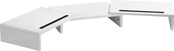 tectake Monitorständer Bozen, 3-teilig, inkl. Smartphonehalterungen