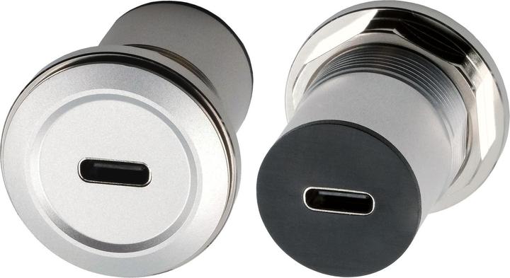 Actual product image Exsys Panel mount adapter USB-C f-f (USB-C, 2.23 cm)