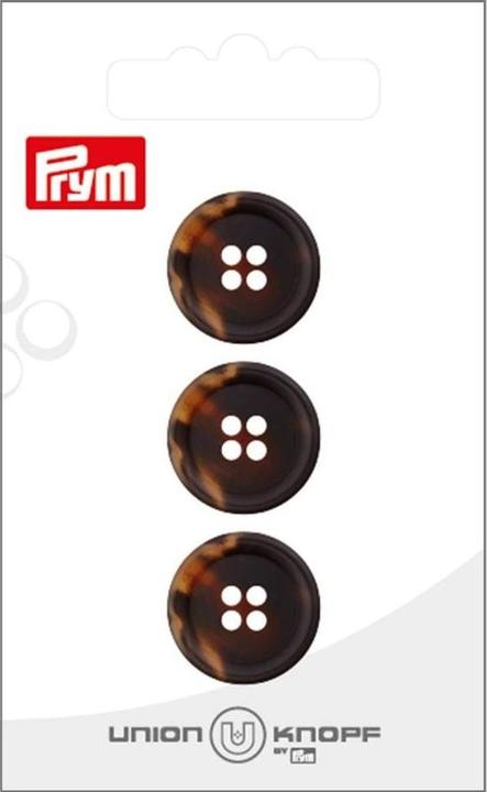 Actual product image Prym Buttons polyester 18 mm, 3 pieces, dark brown
