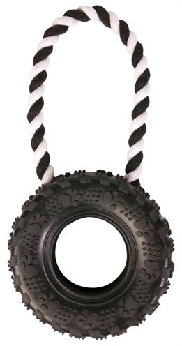 Immagine prodotto Trixie Pneumatico su corda D=15cm (Giocattolo di attività per cani)