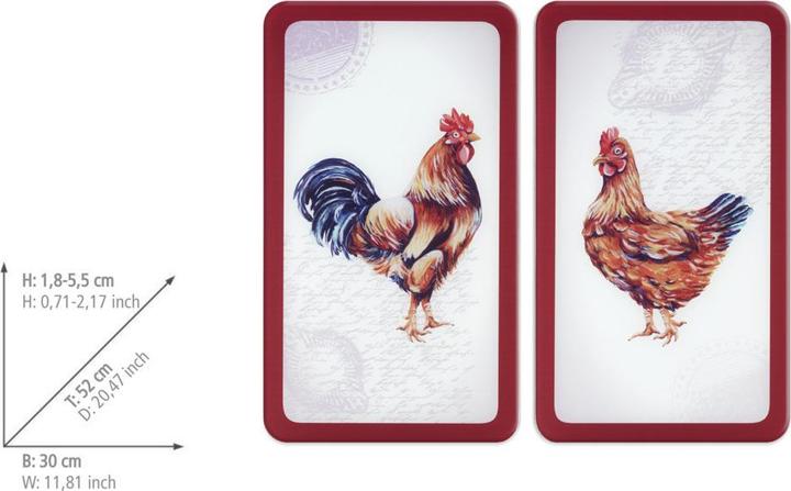 Produktbild Wenko Glasabdeckplatte Universal Mod. Farm, 2er Set für alle Herdarten