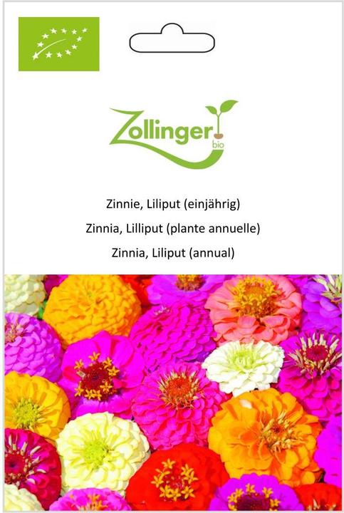 Image du produit Zollinger Bio Zinnia, Liliput (plante annuelle) (Plante bulbeuse)