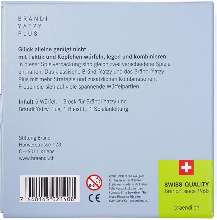Image du produit Brändi Yatzy Plus (Allemand, Anglais, Français)