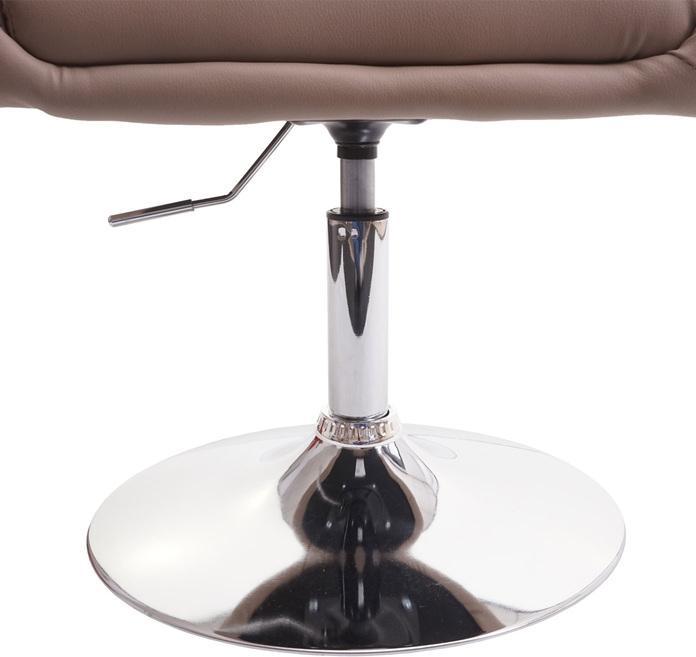Immagine prodotto Swisshandel24 Sedia da pranzo, sedia girevole, sedia da salotto, regolabile in altezza in similpelle color tortora