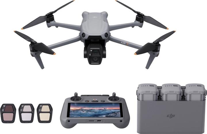 Actual product image DJI Air 3s Fly More Combo RC 2 (45 min, 724 g, 50 Mpx)