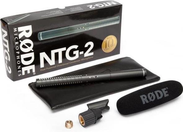 Produktbild RØDE NTG-2 mit Spinne mit Kabel mit Windschutz