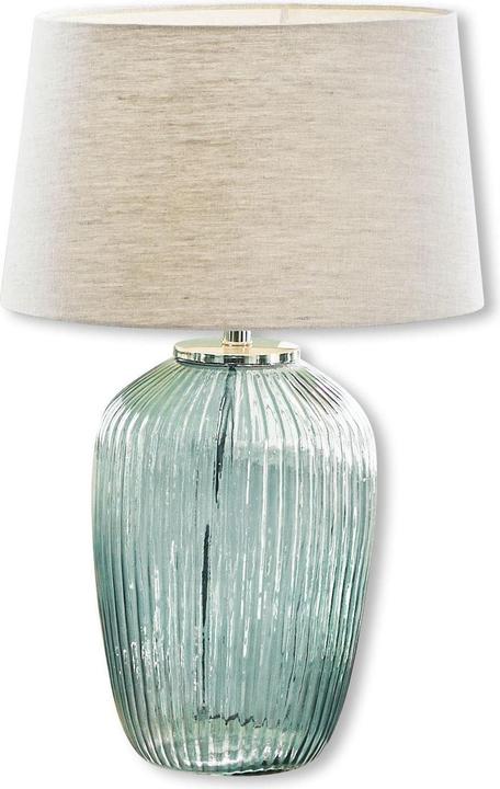 Actual product image Loberon Table lamp Fenis cream/green (E27)