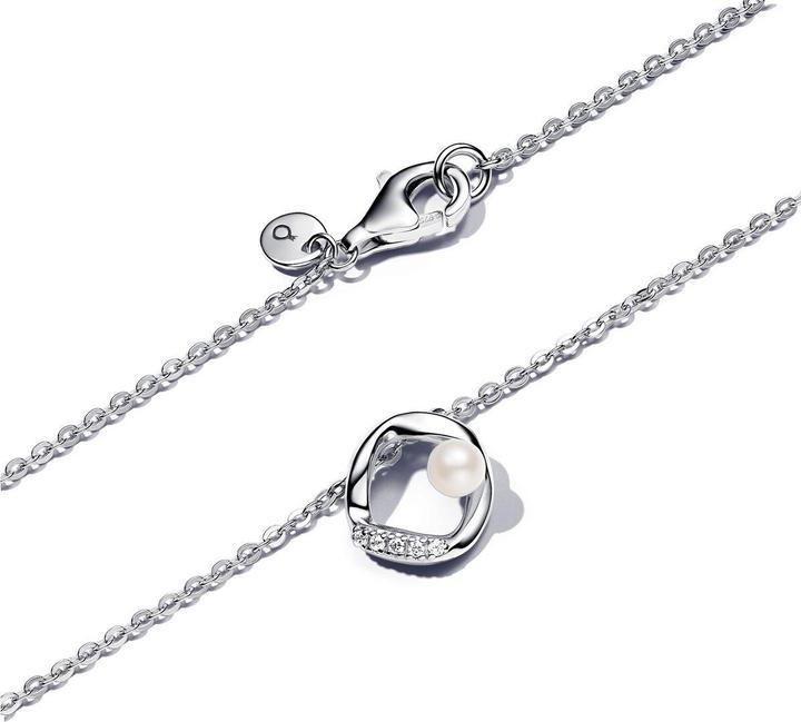 Image du produit Pandora Collier Pavé organique & Perles de culture d'eau douce traitées (Argent 925, 45 cm)