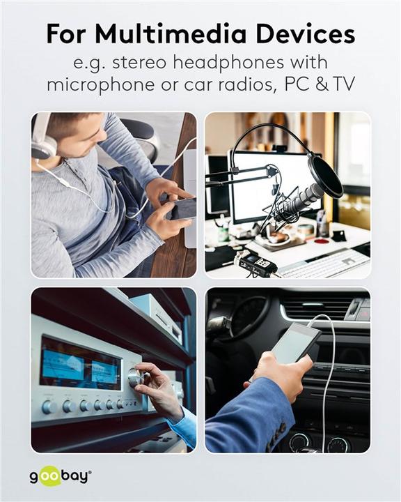 Produktbild Goobay 3.5mm - 3.5mm (1.50 m, 3.5mm Klinke (AUX))