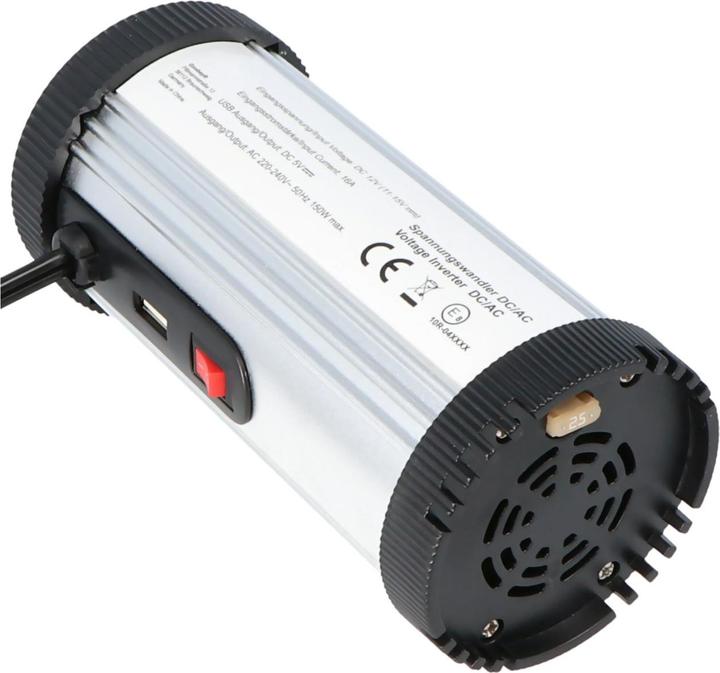 Actual product image AccuCell Voltage converter DC/AC from 12 Volt to 230 Volt with max 150 Watt