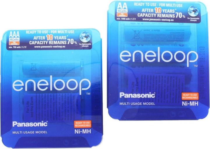 Produktbild Panasonic Akku Kombipack 4x AA Mignon + 4x AAA Micro (4 Stk., AAA, AA, 2000 mAh)