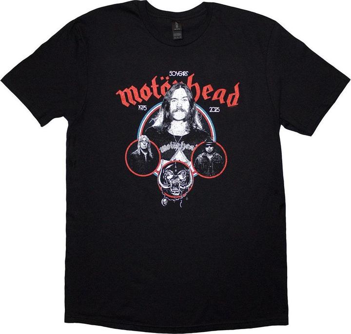 Actual product image Motorhead Unisex Adult 50 Years Circle T-Shirt (L)