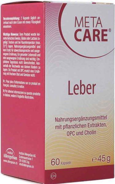 Actual product image Meta Care Liver (new) Caps (60 Piece, Capsules, 89 g)