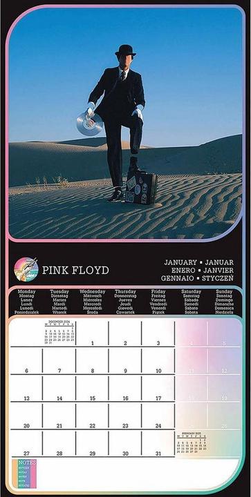Actual product image Pink Floyd 2025 Square Wall Calendar