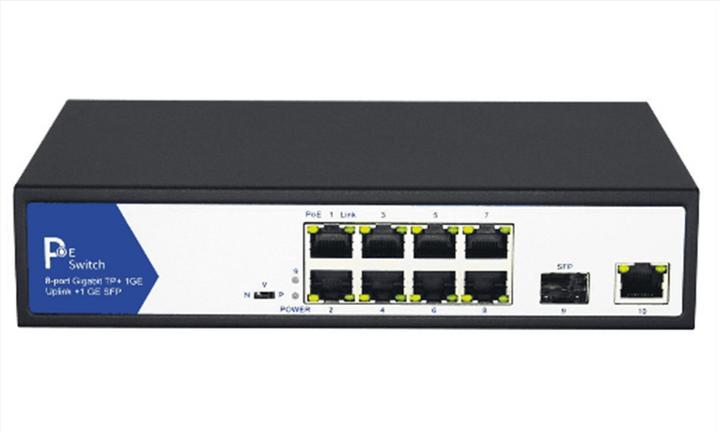 Actual product image Value PoE 10/100 Sw. 8x+ 1xGiga+1xSFP (10 Ports)
