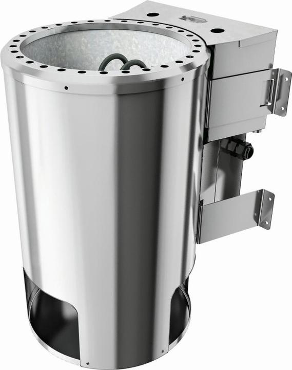 Actual product image Karibu Sauna Benin front entry, wreath (Plug & Play 3.6 KW external control)