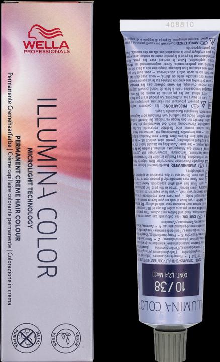 Productafbeelding Wella Illumina Kleur - 10/38: licht lichtblond/goudparel (10/38 licht blond goud parel)
