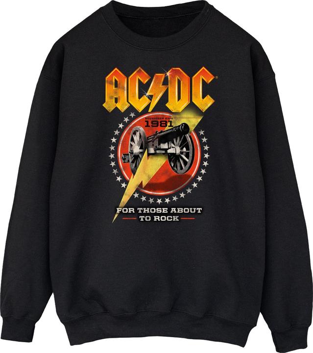 AC/DC Sweatshirt aus Baumwolle For Those About To Rock 1981