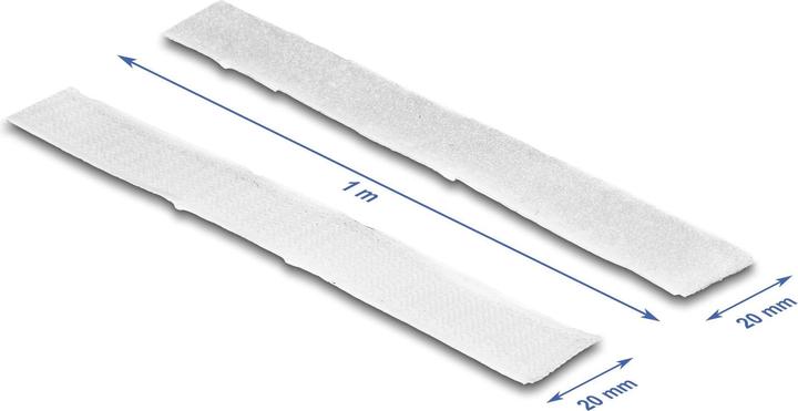 Immagine prodotto Delock Nastro autoadesivo con gancio e anello L 1 m x L 20 mm bianco (20 mm)