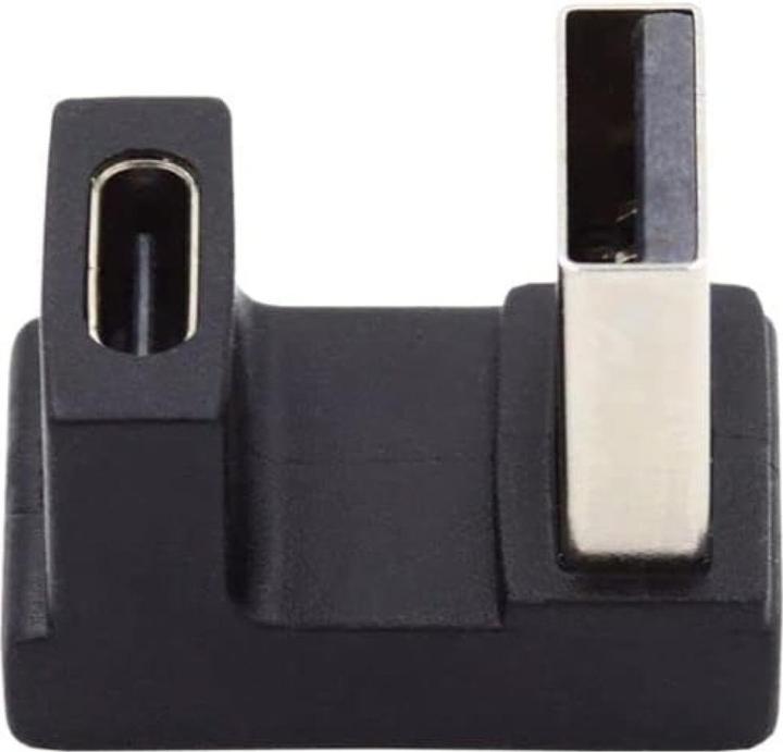 Produktbild PowerGuard USB-A zu USB-C 180 Grad Winkel U-Form nach oben Adapter (male/female) (USB 3.1)