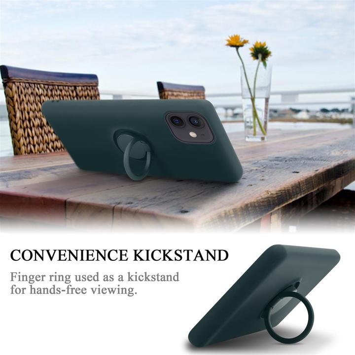 Productafbeelding Cadorabo TPU Vloeibare Ring Silicone Hoesje (Apple iPhone 12 mini)