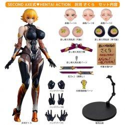 Actual product image Second Axe Taimanin Asagi 3 figurine Sakura Igawa 14 cm