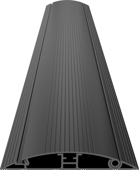Multibrackets Canalina portacavi per ripiano superiore 139x1100, alluminio, nero (Tubazione, 110 cm)