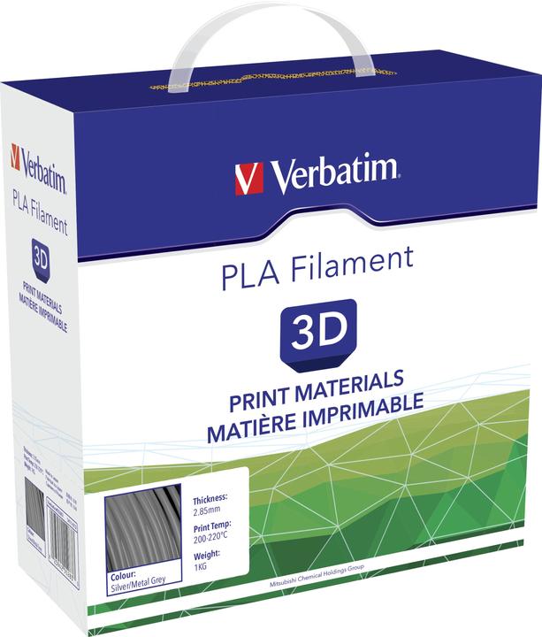 Actual product image Verbatim PLA filament (PLA, 2.85 mm, 1000 g, Silver)