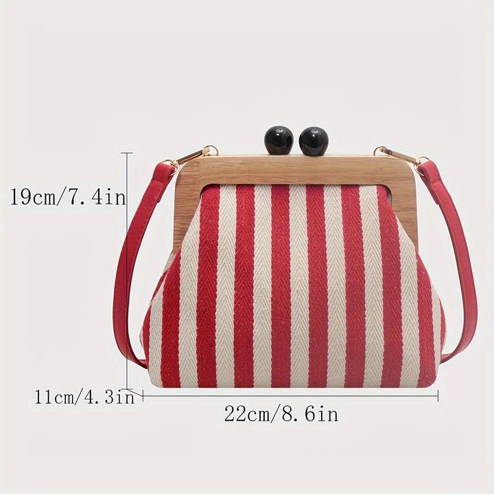 Only-Bags.Store Damen-Kupplung Geldbörse für Abend Partei, gestreiftes Muster Crossbody Bag, Designer Mode