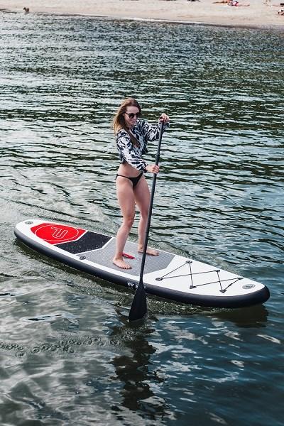 Actual product image Pure Pure2improve Stand-Up Paddle Board 4Fun Basic 320 (white/red/grey, 320cm × 76cm × 15cm, 10.6kg)