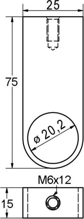 Actual product image OK-Line Cabinet tube center bearing (1 pcs.)