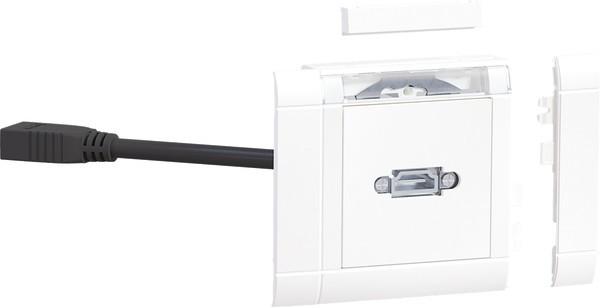 Hager TEH GMSET019016 Anschlussset HDMI front vw (Anschlussleiste)