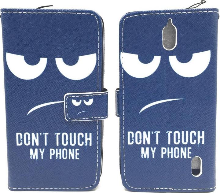 König Design Dont Touch My Phone Handyhülle Huawei Y625 Panzer Schutz Glas Klapphülle Wallet Case (Huawei Y625)