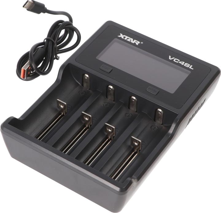 Actual product image Xtar VC4SL (1 pcs., 14500, 16340, 18500, 18650, 21700, 26650, AAA, AA, Rechargeable battery)